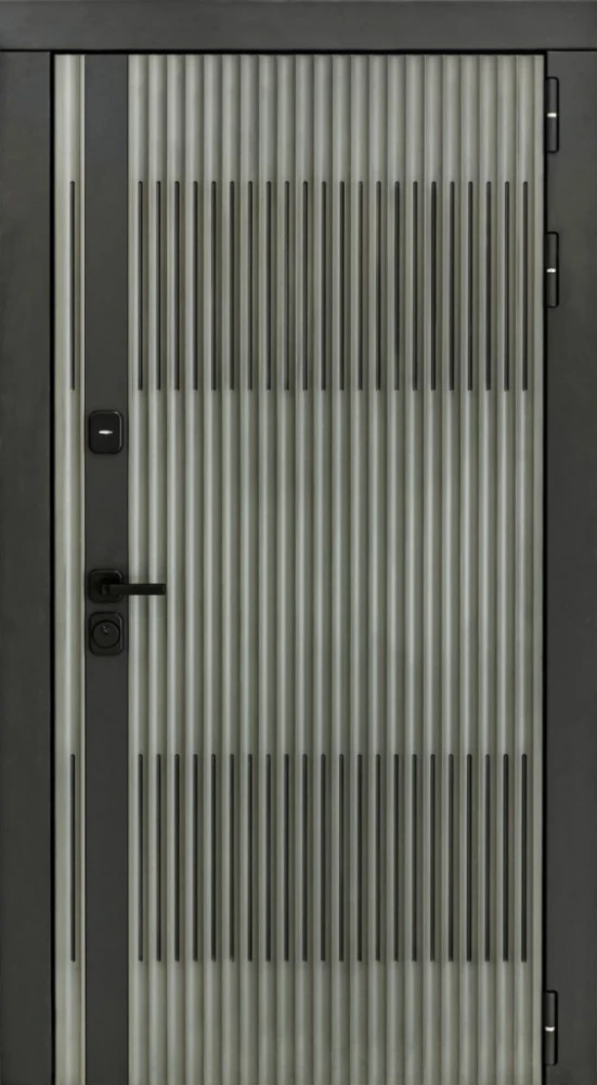 Входная дверь ДвериПРО Elfy СБ-1 (лак. белое, 16мм, беленый дуб) DPRO204817 внешняя сторона