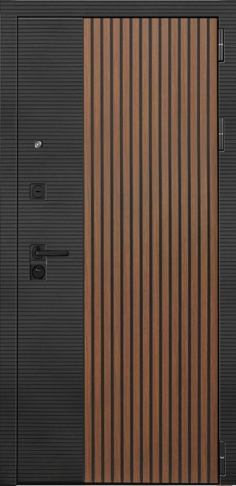 Входная дверь Модель L - 48 ФЛ-185 (10мм, ПВХ ясень белый) внешняя сторона